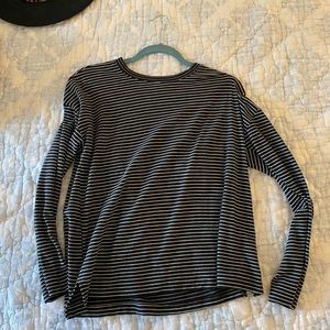 Black and grey long sleeve top
